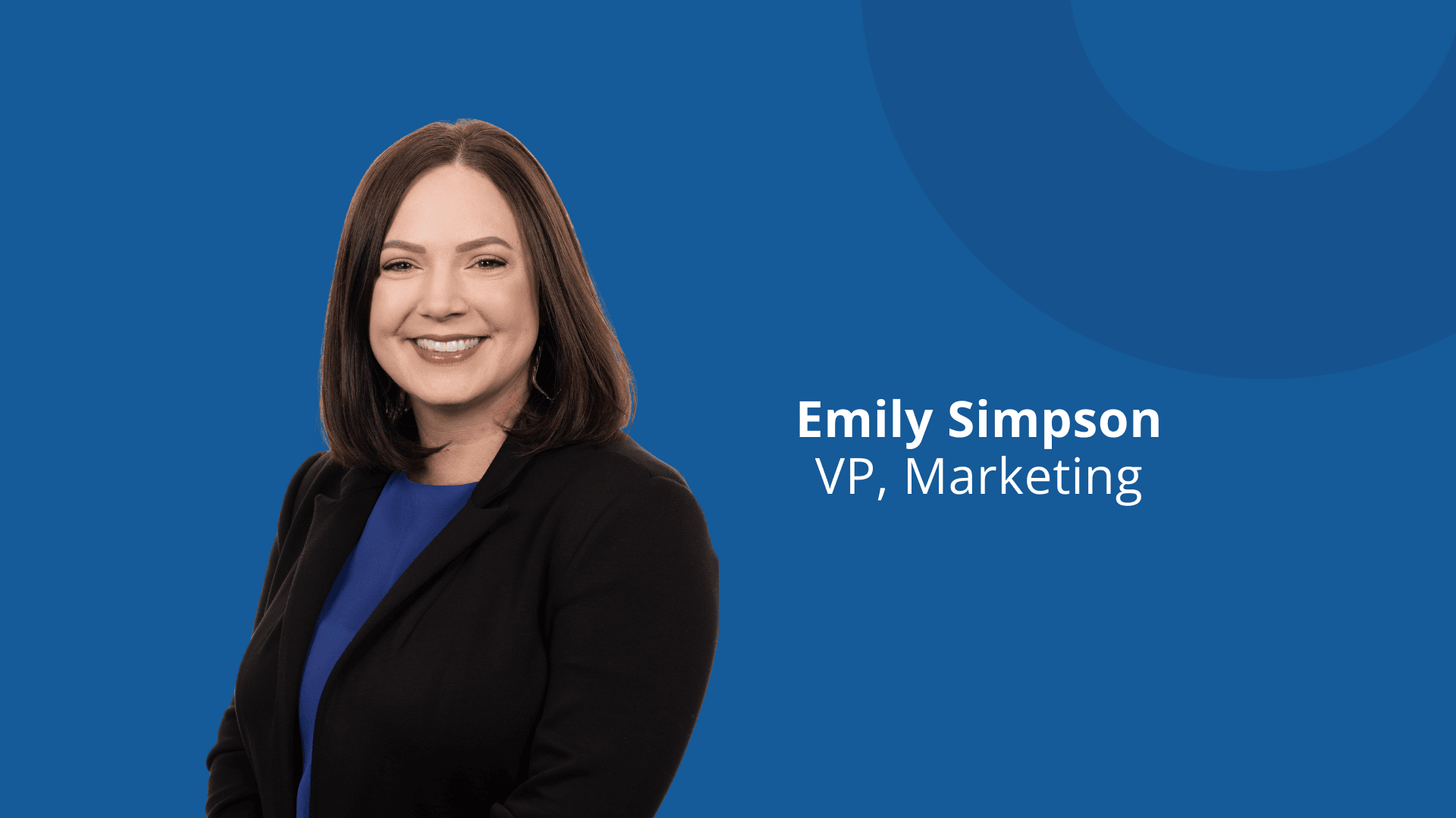 Professional headshot of Emily Simpson, VP of Marketing for Lexitas
