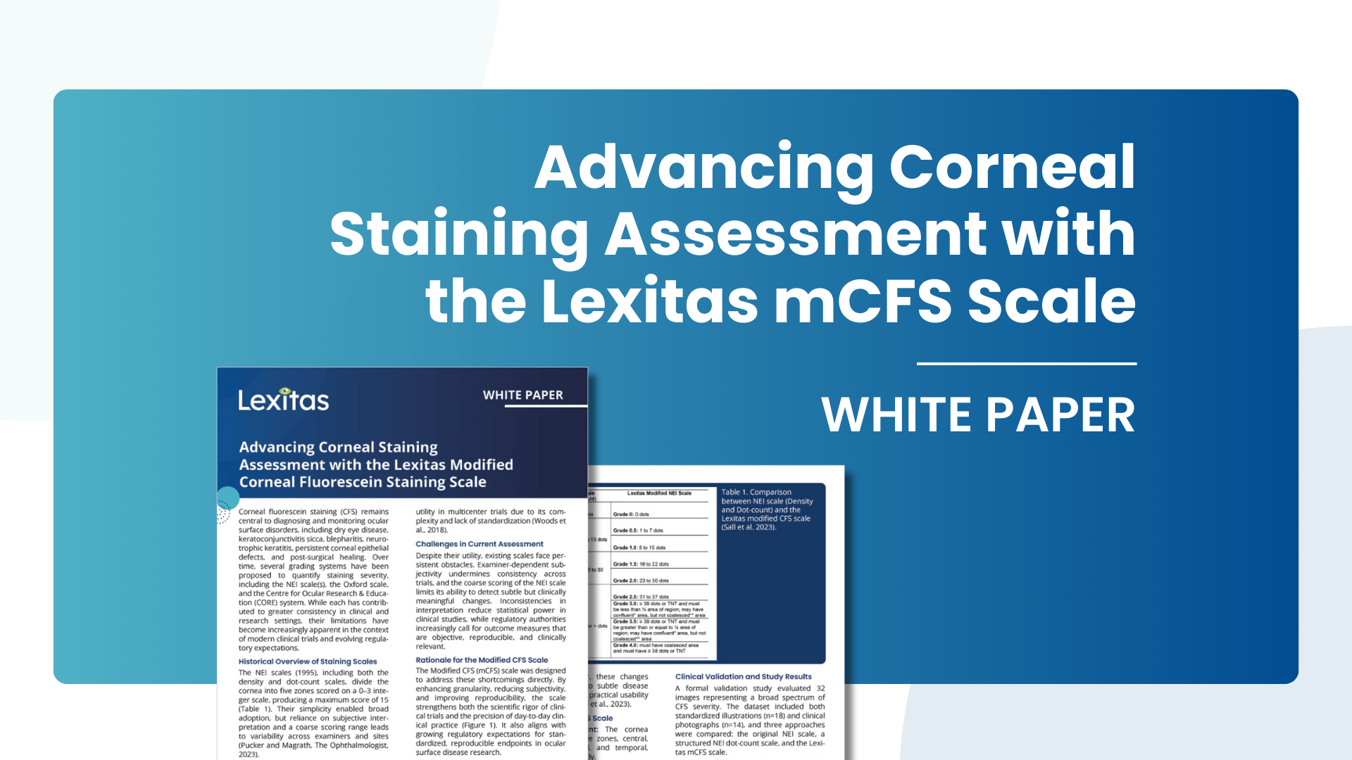 Advancing Corneal Staining with the Lexitas mCFS scale